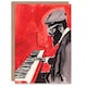 image 1 of Greeting Card Thelonious Monk Jazz Piano Music Red Portrait Birthday