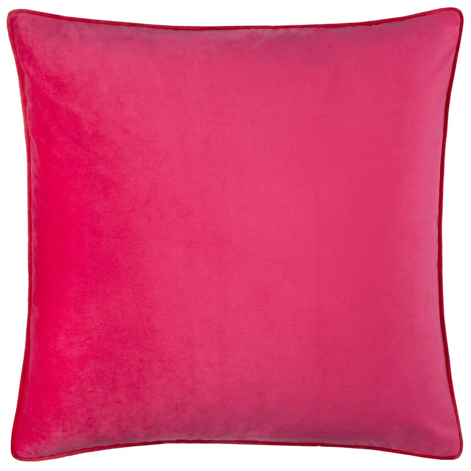 image 1 of Furn Meridian Velvet Cushion | Pink | Pink/Red