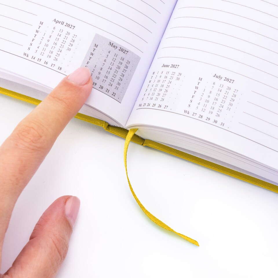 image 1 of evelay 2027 Page a Day Diary A5 Yellow