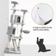 image 6 of Yaheetech 200 cm Multilevel Cat Tree with Condos Light Grey