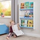 image 4 of Rainbow Table and Chair & Bookshelf Set - White & Blue