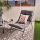 image 3 of OHS Mykonos Bistro Set Outdoor Table Chair Garden Patio Furniture | Grey