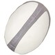 image 1 of Mumbles Zippie Rugby Ball Plush Toy - White/Grey - 23cm