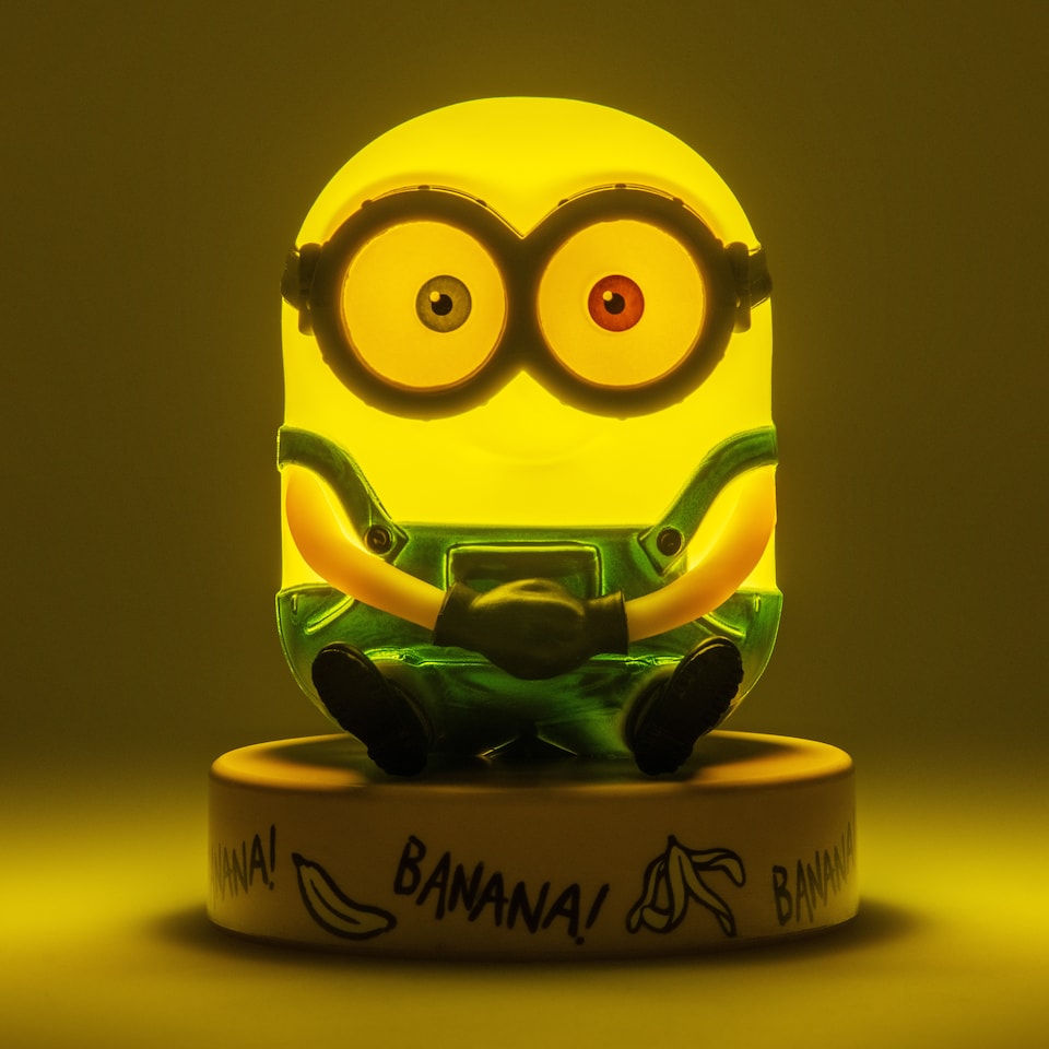 image 1 of Minions Bob Mini 3D Icon Light – Officially Licensed LED Figurine Lamp, Collectible Décor, Paladone