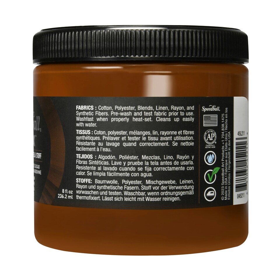 image 1 of Speedball Flex Screen Printing Fabric Ink, Cocoa Bean, 8oz