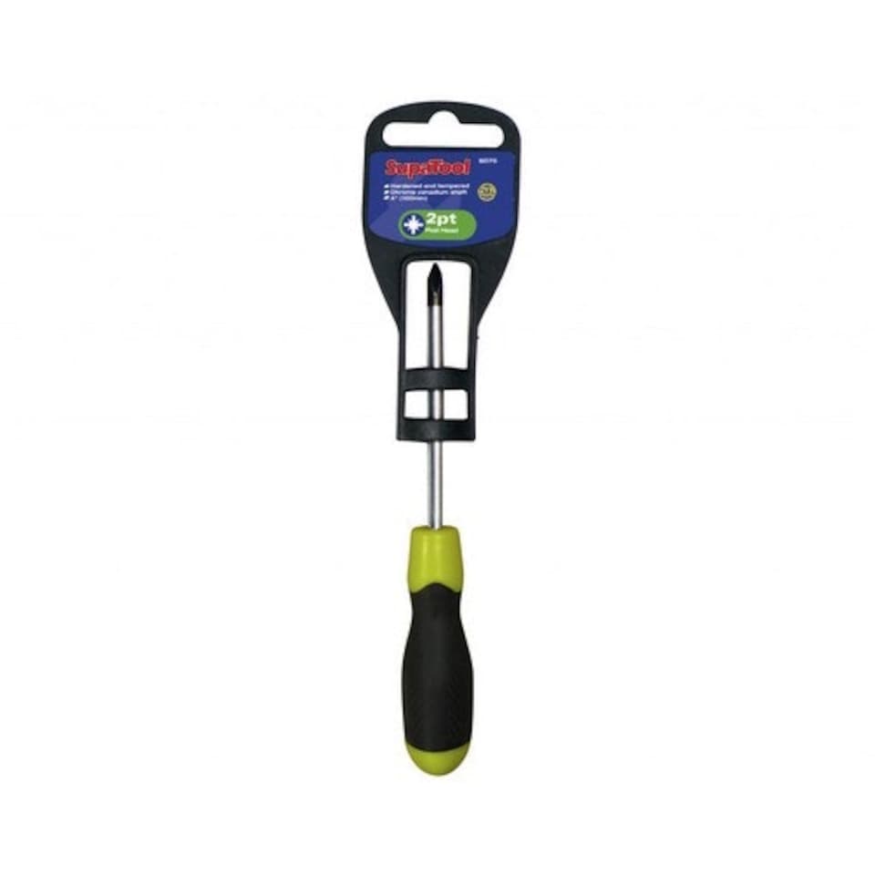 image 1 of SupaTool Pozi Head Screwdriver - Black/Blue - 100mm