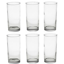 Liberty Highball Cocktail Drinking Glasses 295ml Tall Bar Drinkware Set | Clear | Set of 6