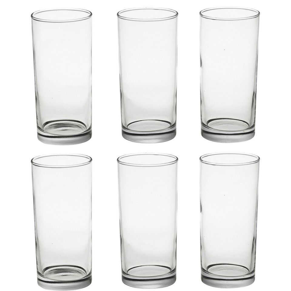 image 1 of Liberty Highball Cocktail Drinking Glasses 295ml Tall Bar Drinkware Set | Clear | Set of 6