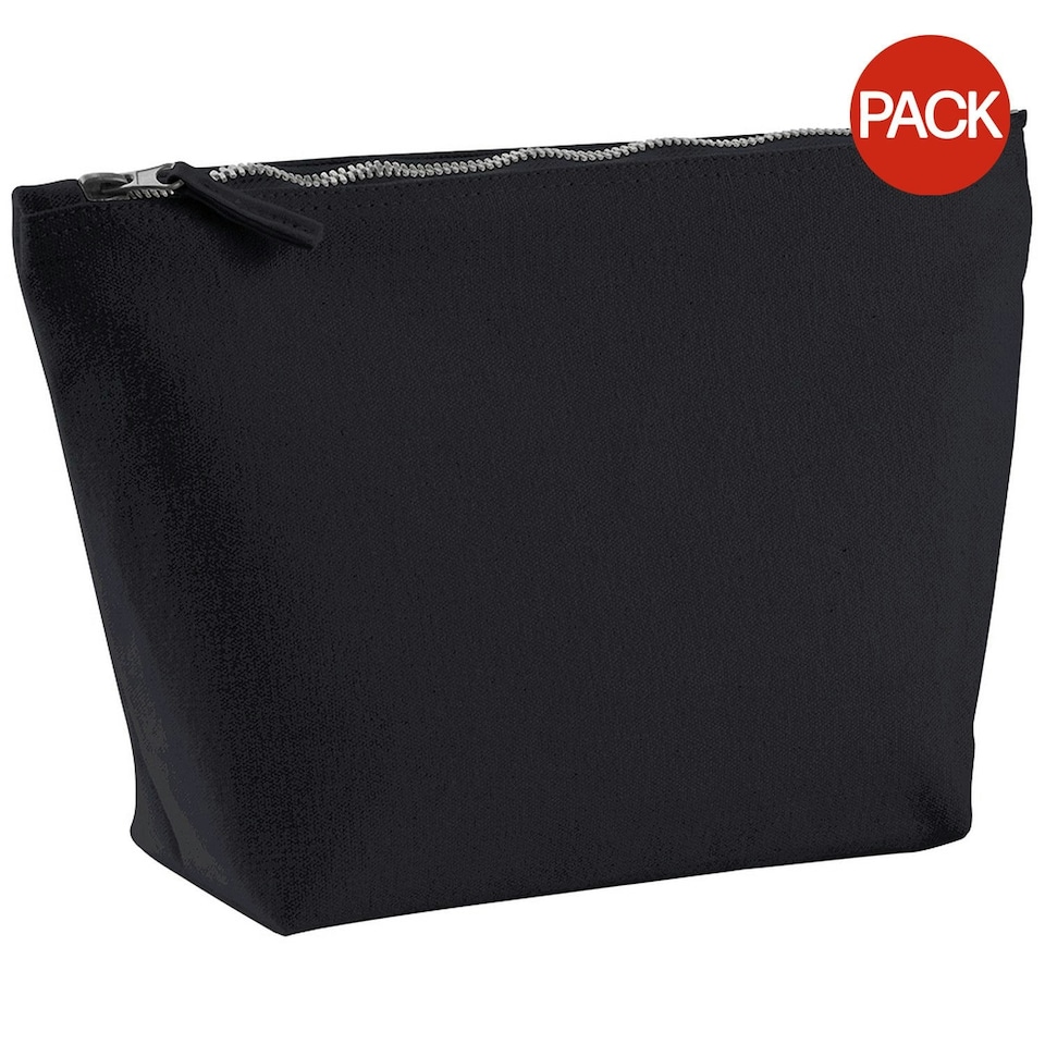 image 1 of Westford Mill Canvas Accessory Bag (Pack of 2) - Black - S | Black