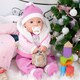 image 10 of BiBi Doll 20" Pinky Baby Doll Girl with White Coat Outfit, Sounds & Dummy Toy