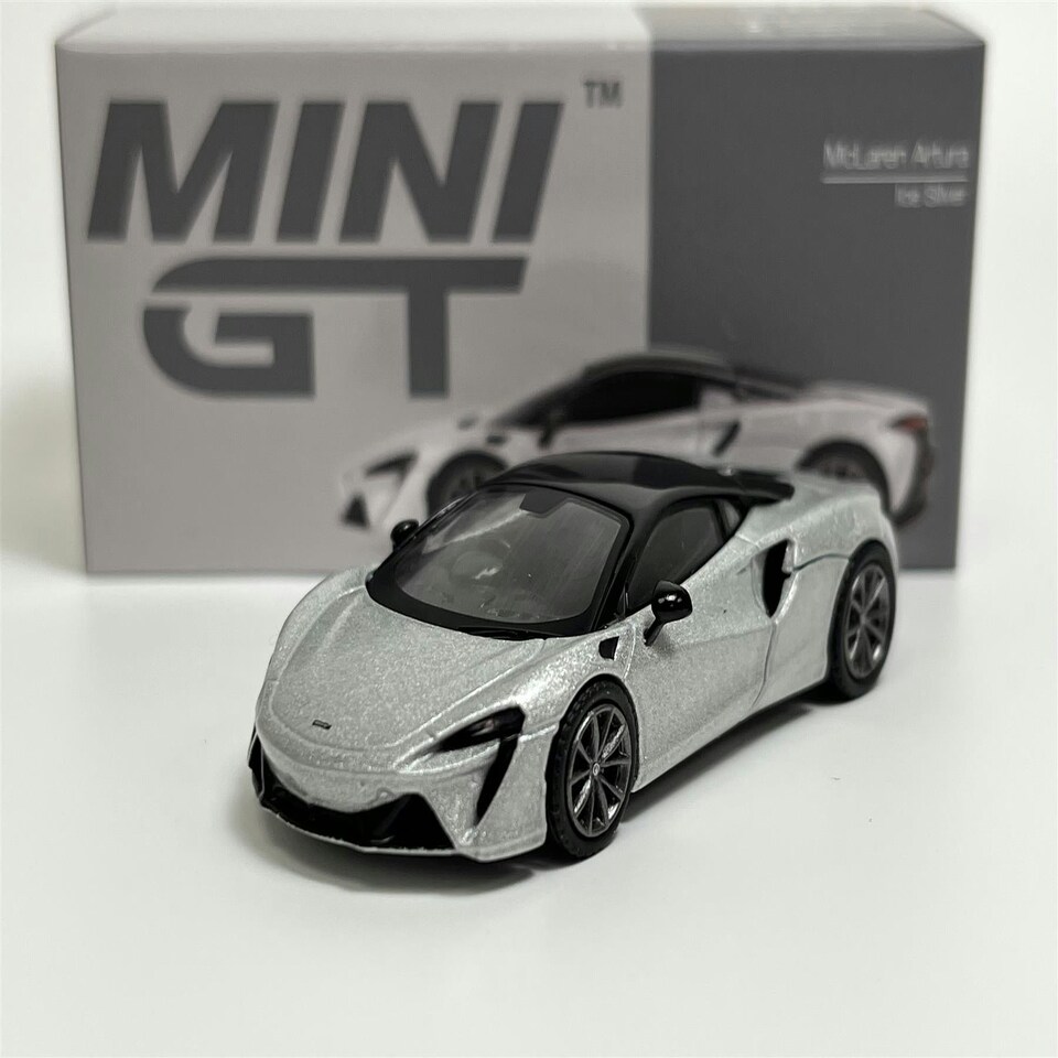 image 1 of McLaren Artura Ice Silver RHD 1:64 Scale Mini GT MGT00582R