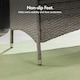 image 6 of VonHaus Grey 2 Seater Rattan Loveseat for Garden