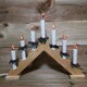 image 3 of 40cm Premier Christmas Candlebridge with 7 Flickering Bulb in Light Wood Finish Mains Operated