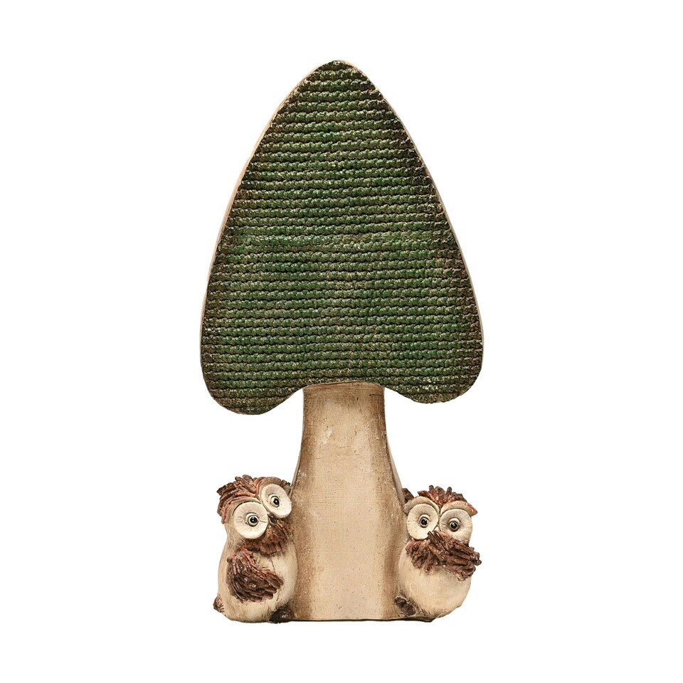 image 1 of Country Living 2 Owls with a Mushroom Ornament