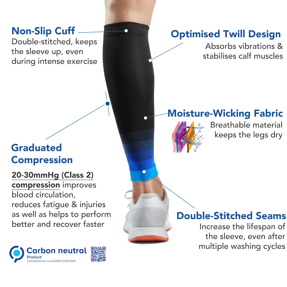 image 1 of aZengear Calf Support Compression Sleeves (Pair) for Women, Men, Running, Shin Splints