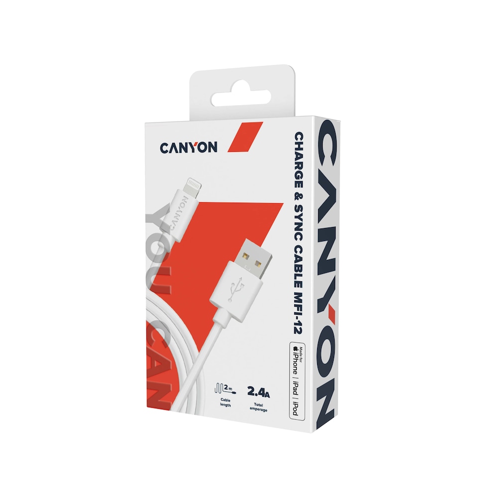 image 1 of Canyon MFI Lightning Cable 2m White
