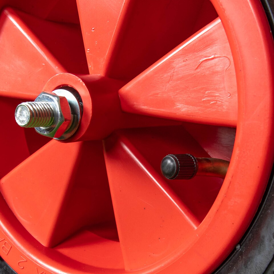 image 1 of Replacement 13" x 3" Pneumatic Garden Wheelbarrow Wheel With Axle