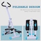 image 8 of HOMCOM Foldable Stepper Adjustable Step Machine w/ Handlebar LCD Display, White