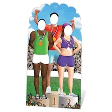 Olympics Podium Stand In Cutout - 195cm
