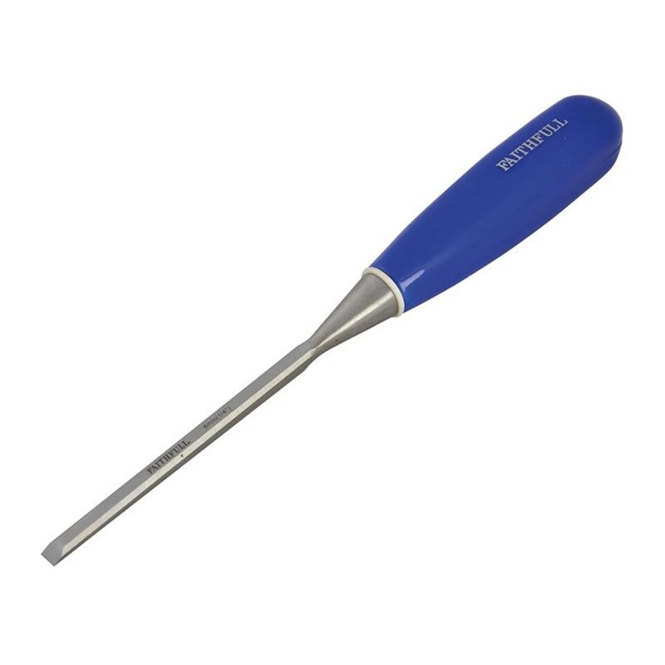 Faithfull Bevel Edge Chisel Blue Grip - Multi Colour - 6mm