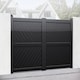 image 1 of Double Swing Gate 4000x1800mm Black - Diagonal Solid Infill and Flat Top | Black | 1