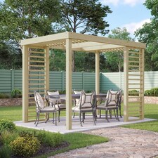 Panel Pergola - Wood - L300 x W480 cm - Light Green