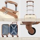 image 2 of 40x20x25cm Ryanair Free Carry-On Maximum Size Cabin Suitcase - Lightweight 4 Wheel ABS Hard Case - Cabin Carry On Hand Luggage Suitcase 100+ Airline Approved Cream | Cream | Cabin Bag