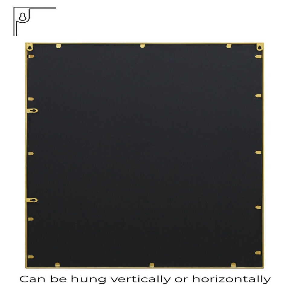 image 1 of The Genestra - Gold Modern Contemporary Garden Wall Mirror 39" X 27" (100x70CM) Gold