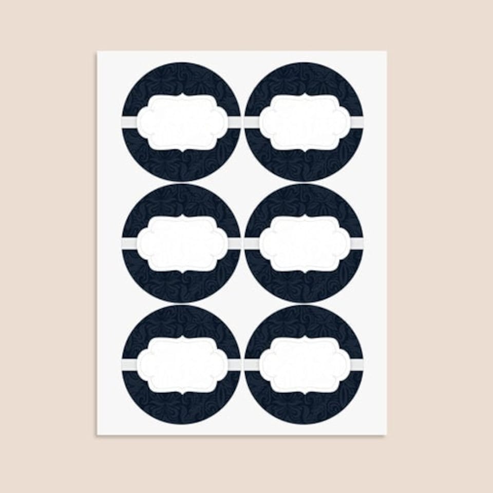 image 1 of To And From Design Round Stickers 88mm - Sheet of 6