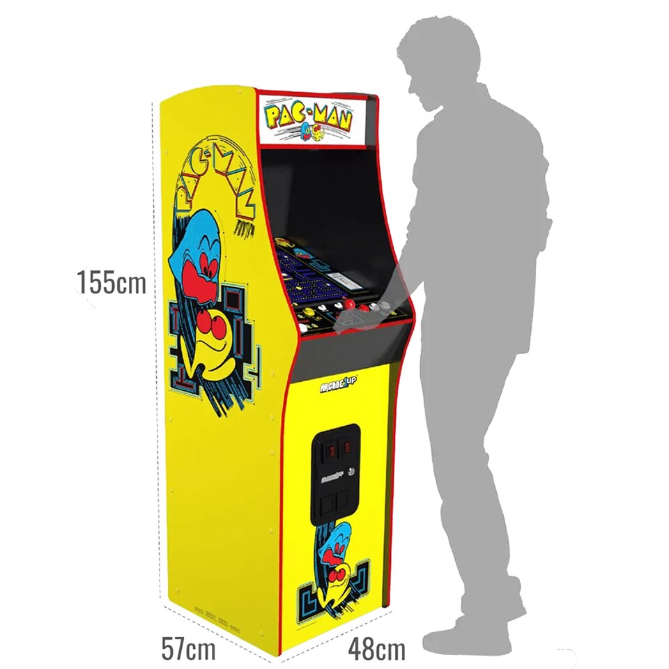 image 1 of Arcade1up Pac-Man Deluxe Riseless Arcade Machine Yellow