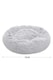 image 4 of Living and Home Calming Round Donut Plush Dog Cuddler Bed | Multi | Grey White | L