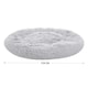 image 4 of Living and Home Calming Round Donut Plush Dog Cuddler Bed | Multi | Grey White | L
