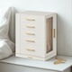 image 5 of Large Jewellery Organiser Box With Storage Drawers White