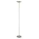 image 1 of Modern LED Uplighter Metal Floor Lamp in Satin Nickel with Memory Dimmer Button | Silver