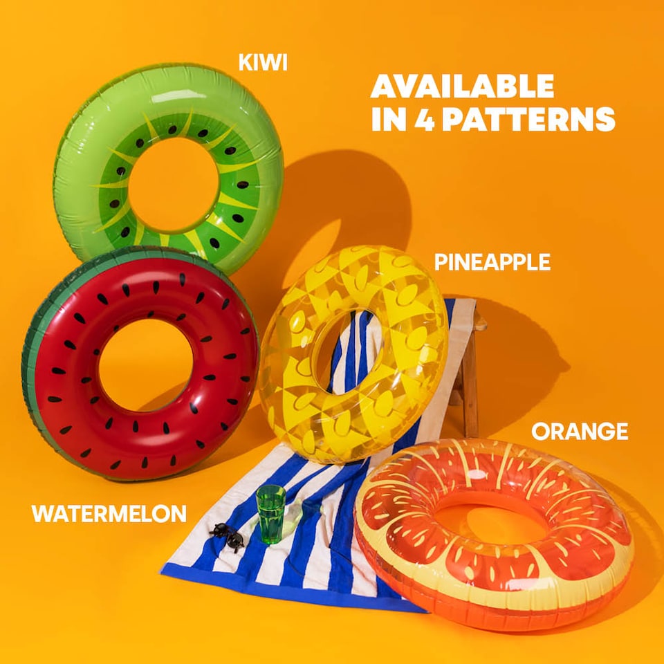 image 1 of Inflatable Orange Swim Ring 90cm