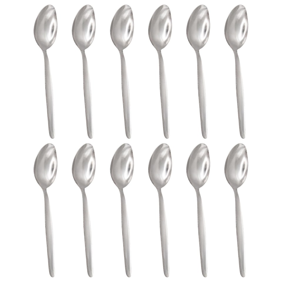 image 1 of Argon Tableware Economy Stainless Steel Dessert Spoons - 19cm - Pack of 12