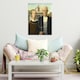 image 3 of Grant Wood Midwest Farmer American Gothic Painting Large Wall Art Print 18x24 Inch | Multi