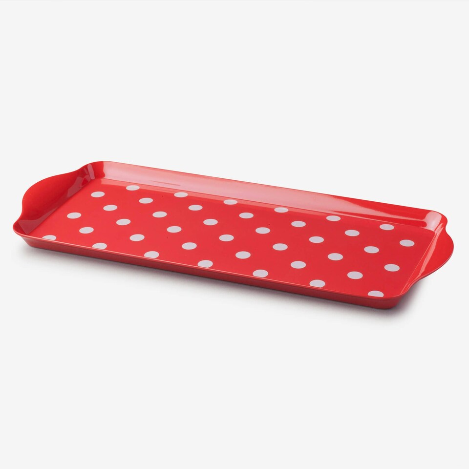 image 1 of Melamine Dotty Sandwich Tray Grey
