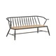 image 2 of Interiors By Premier Stylish Ash Wood And Metal Bench Chair, Industrial Dining Bench Chair, Versatile Livingroom Bench Chair Black