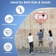image 10 of COSTWAY Wall Mounted Basketball Hoop Backboard Basketball Games Red | Standard