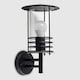 image 3 of ValueLights Dorset Matte Black Wall Light and LED Bulb Black