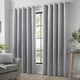 image 1 of Curtina Kendal Eyelet Curtains Silver