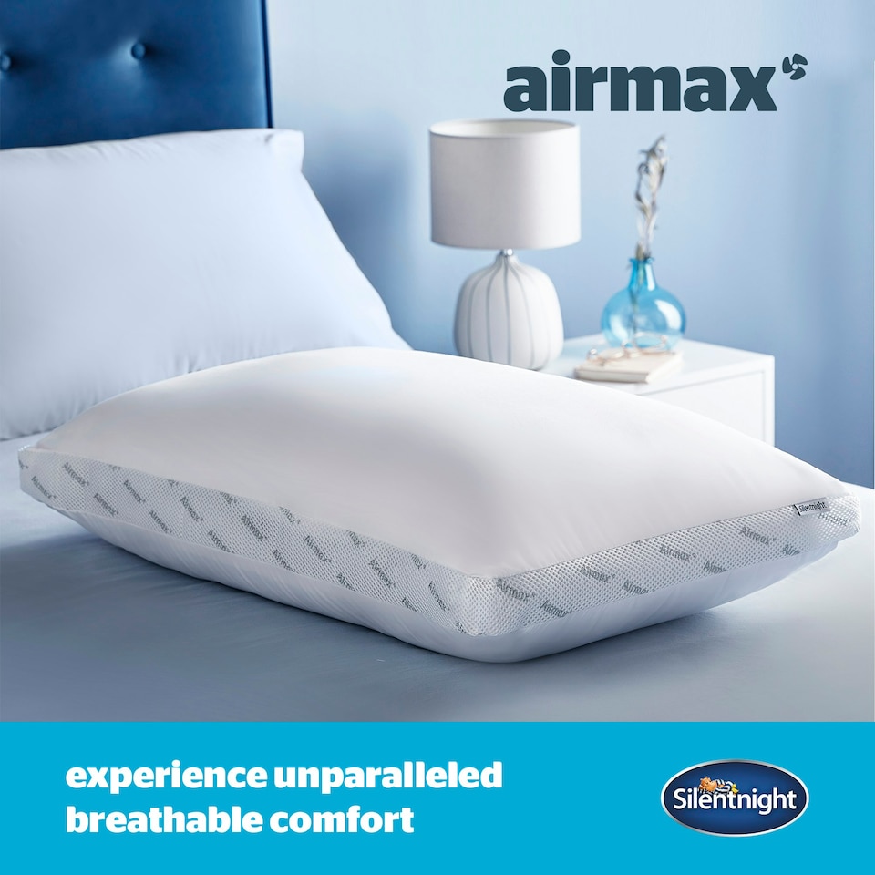 image 1 of Silentnight Airmax 5cm Mattress Topper and Pillow Set White | Single with 1 Pillow | Single
