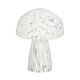 image 3 of ValueLights Beau White Confetti Glass Mushroom Table Lamp White