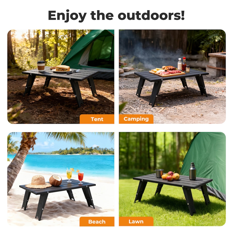 image 1 of Levede Folding Camping Table Mini Aluminium Portable Picnic Desk Lightweight