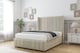 image 3 of Sloomy Hargrave Cream Plush Divan Bed Base No Drawers With 54 Inch Wingback Headboard & 12 Inch Matching Footboard | Cream | Cream | King | 1