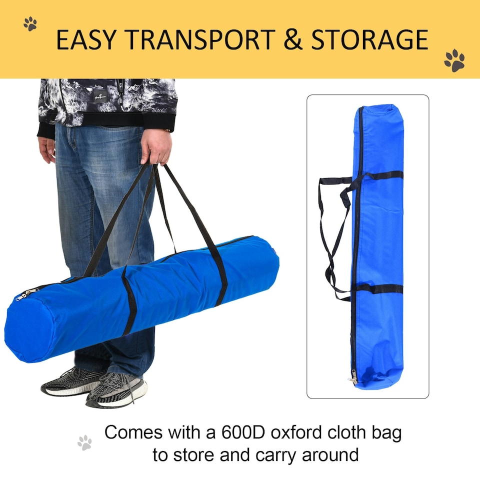 image 1 of PawHut Pet Agility Set Training Dogs Outdoor Outward Play Adjustable Pole