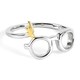image 3 of Harry Potter Sterling Silver Lightning Bolt With Glasses Ring - Size Extra Large XL RR0176-XL