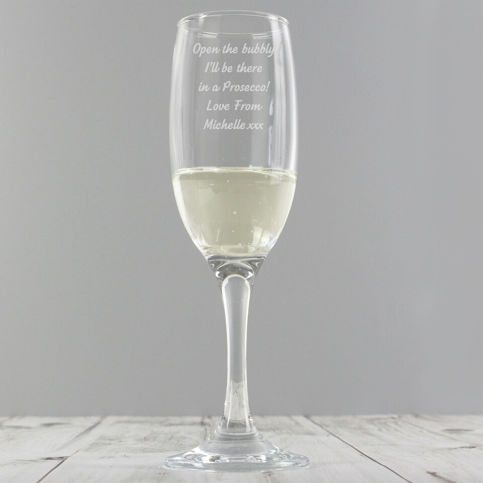 image 1 of Personalised Any Message Prosecco Flute
