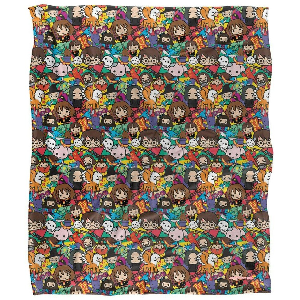 image 1 of Harry Potter Chibi Group Blanket - Multicoloured - One Size